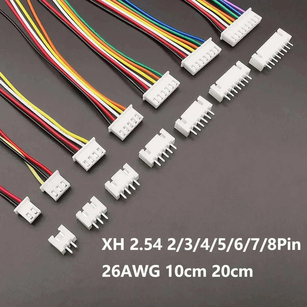 JST XH 2.54mm Wire Cable Connector Kit, 5 Complete Sets-Length 10CM / 4Pin