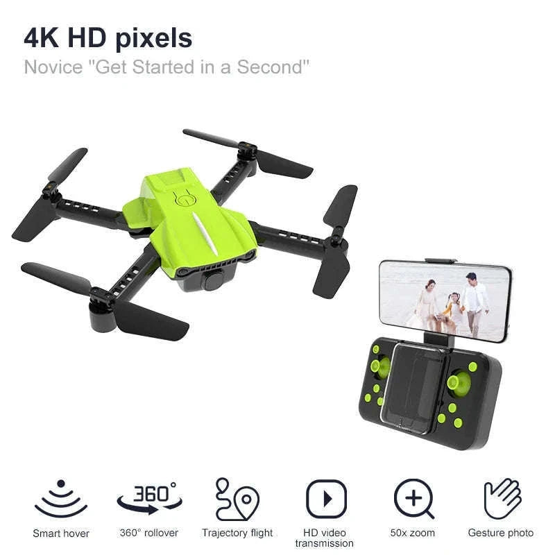 K10 Pocket 8K HD FPV Camera Drone with Visual Avoidance-Green no camera