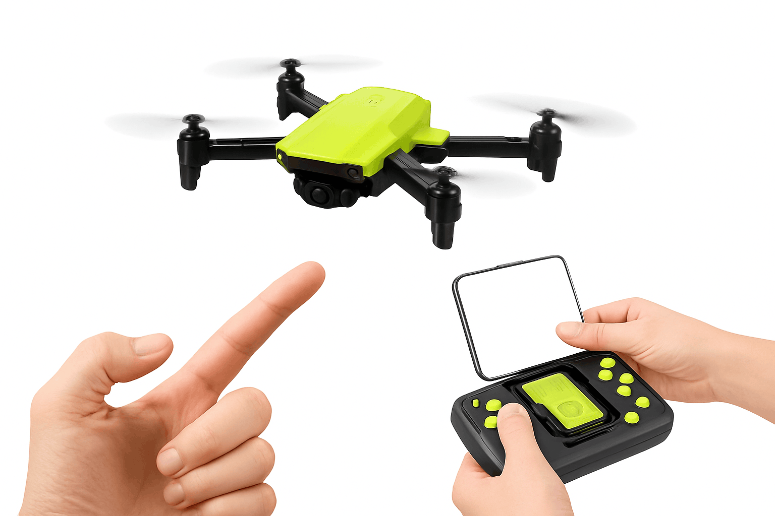 K10 Pocket 8K HD FPV Camera Drone with Visual Avoidance-Green no camera