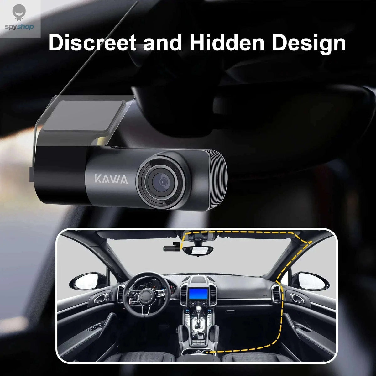 KAWA D5 2K Dash Camera with Night Vision and Wi‑Fi Control-D5-No Voice Control / 32G