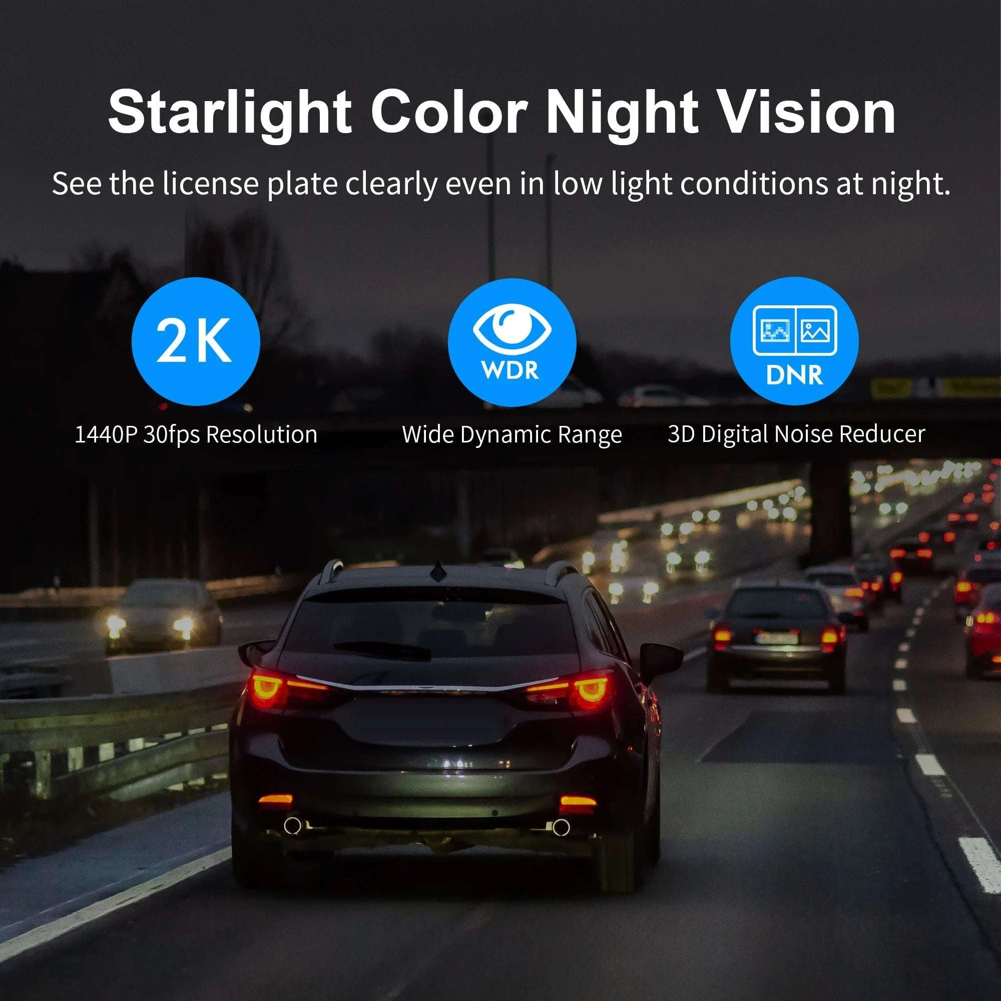 KAWA D6 2K Dash Cam with Voice Control and Night Vision-D6 Vocie Control / 32G