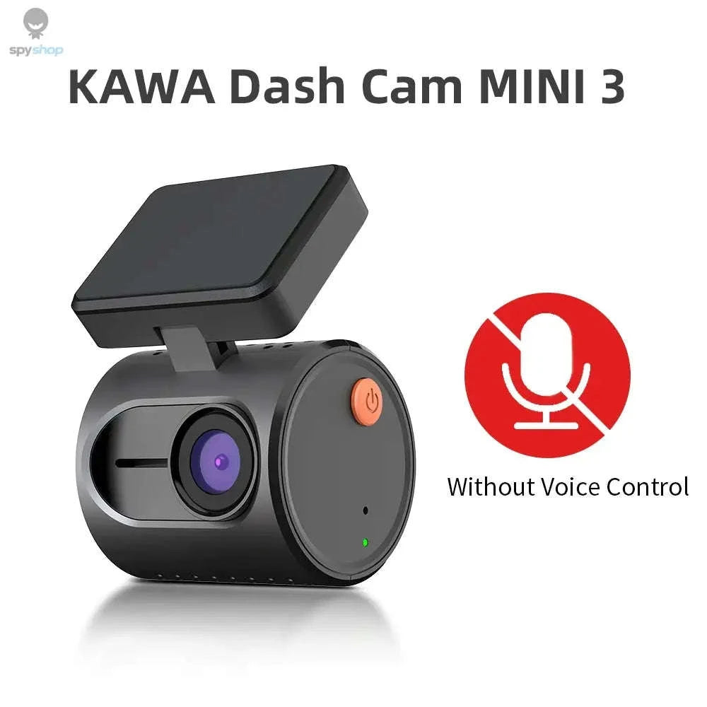 KAWA MINI 3 Dash Cam – 1296P QHD, Ultra-Compact, WiFi Voice Control-Voice Control / None