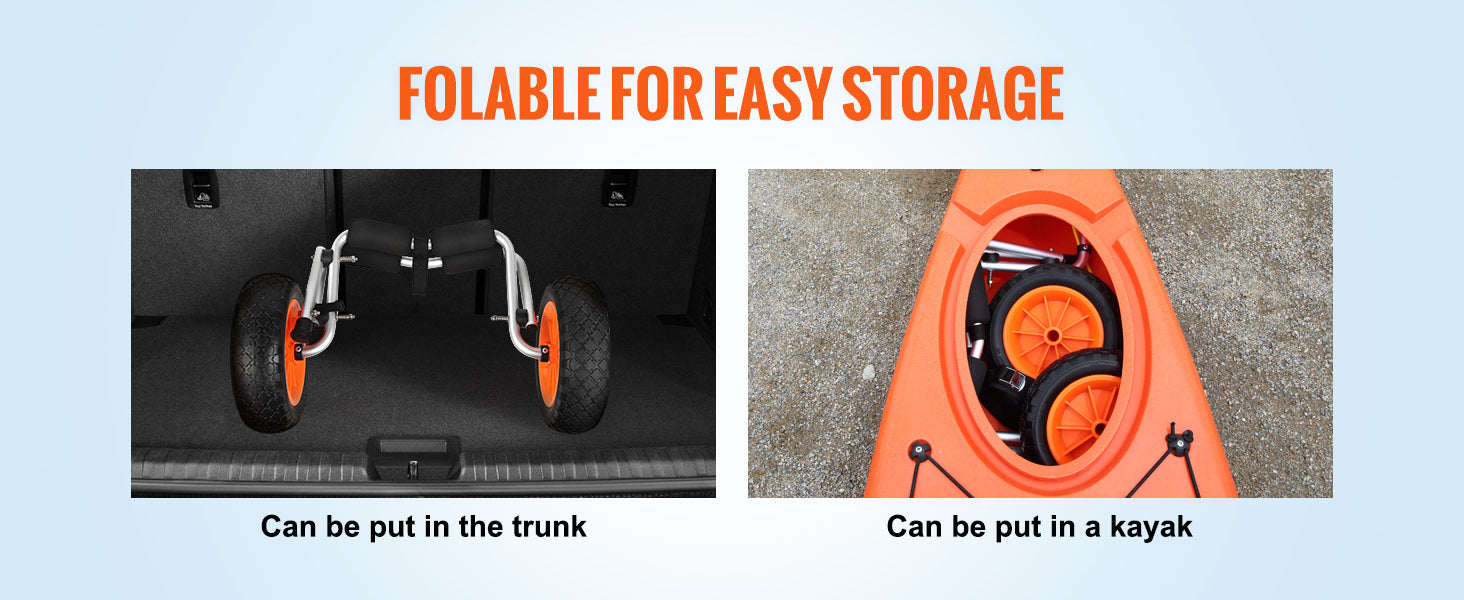 Foldable Kayak Cart with All‑Terrain Tires