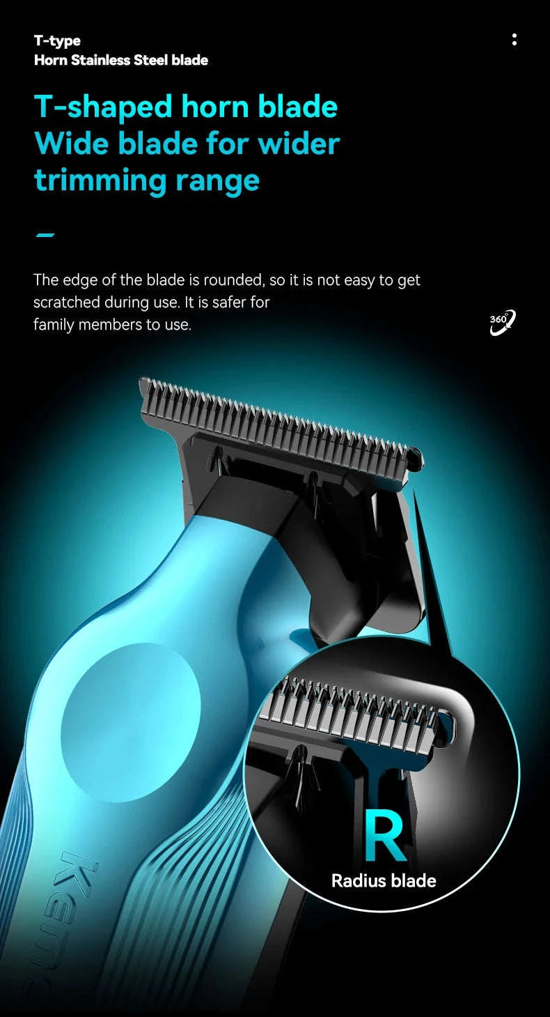 Kemei Barber Clippers Kit-264 black-No box