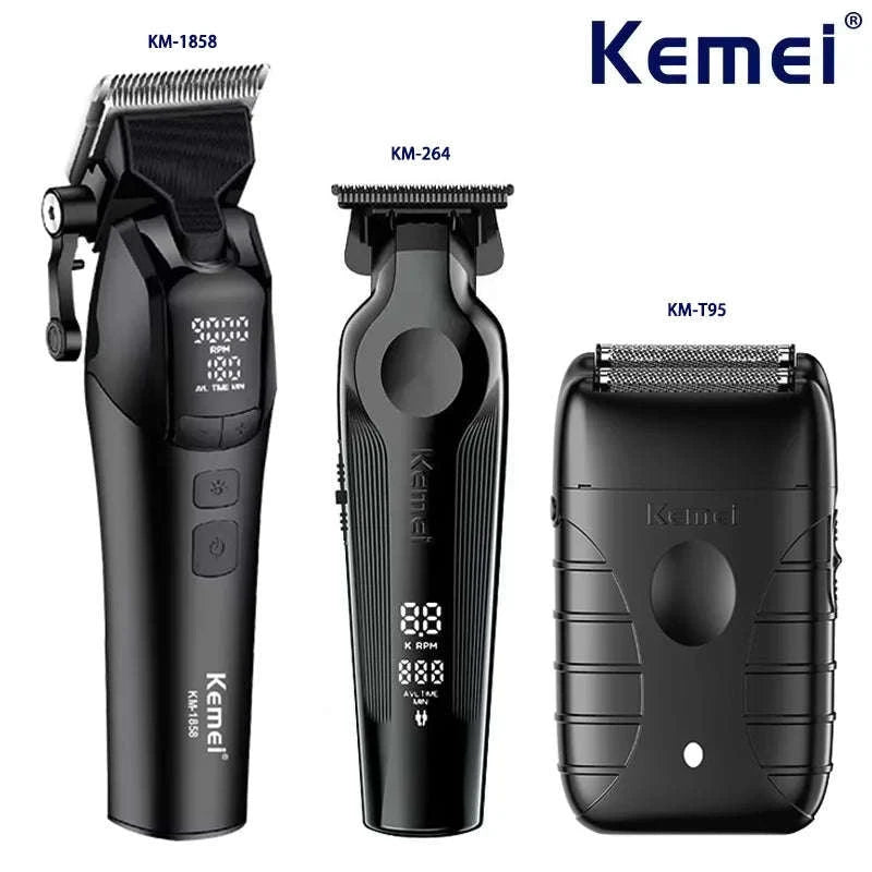 Kemei Barber Clippers Kit-264 black-No box