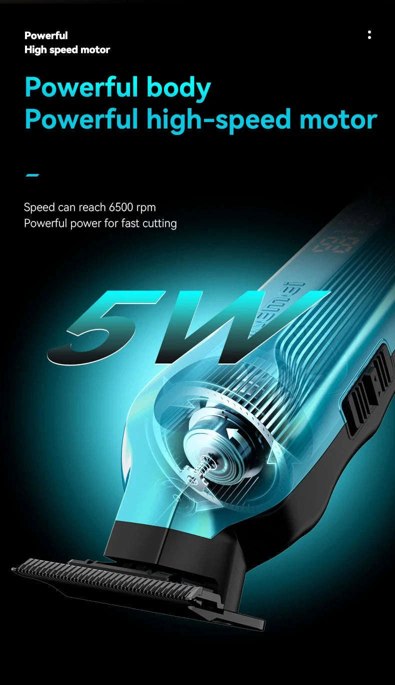 Kemei Barber Clippers Kit-264 black-No box