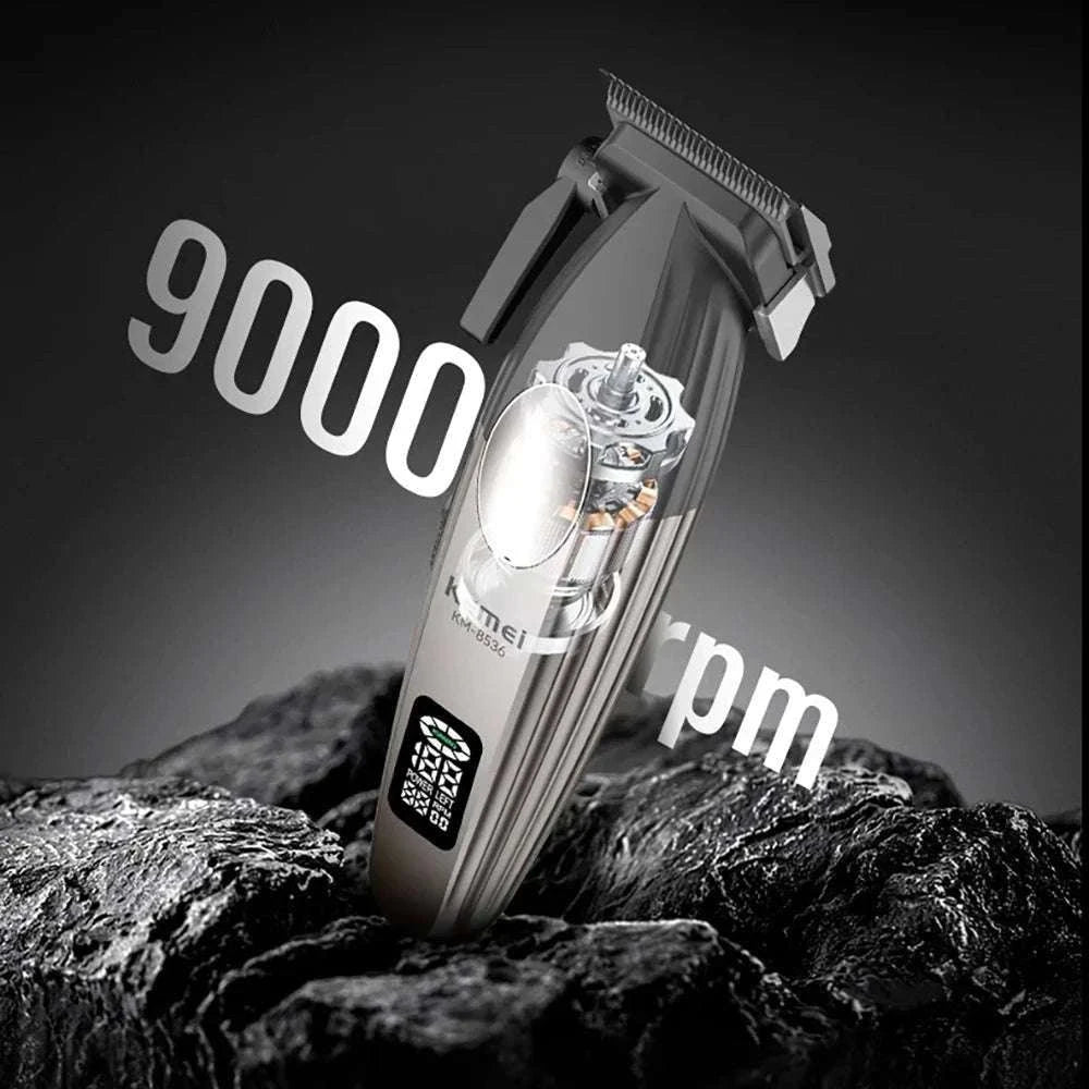 Kemei KM-8536 Cordless Hair Clipper & Trimmer Set with LCD Display-with box