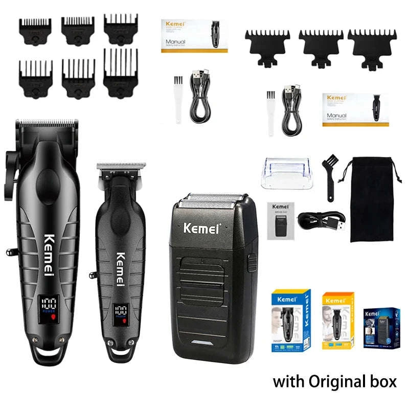 Kemei Professional Hair Clipper Kit for Men-km-1102 nox box