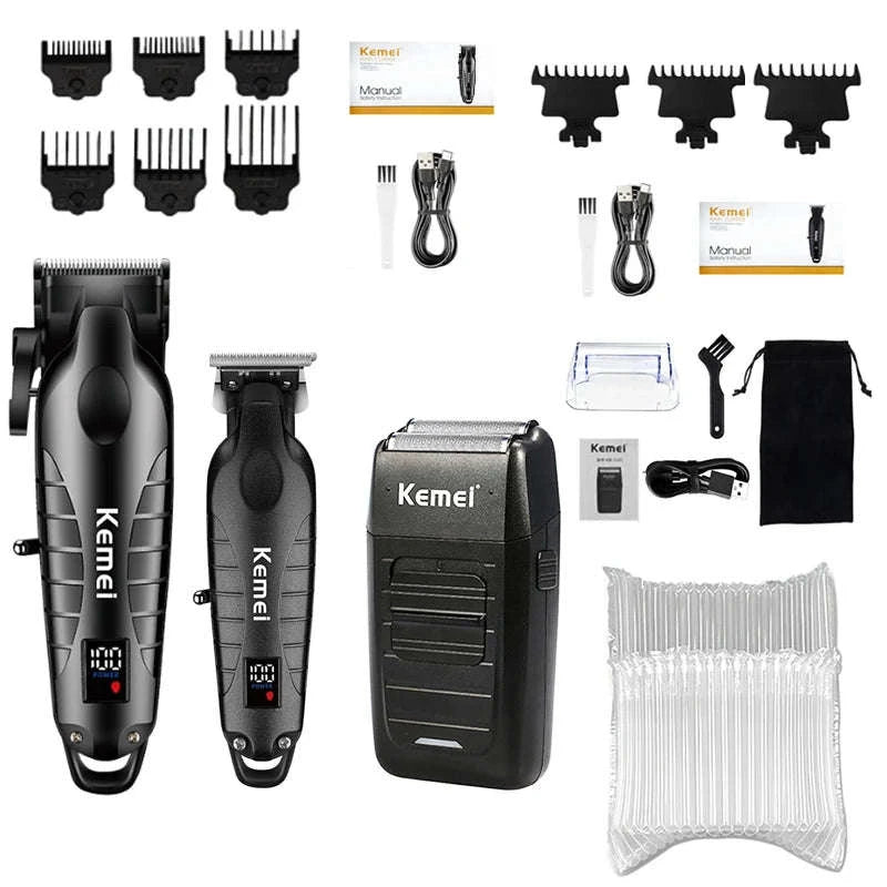Kemei Professional Hair Clipper Kit for Men-km-1102 nox box