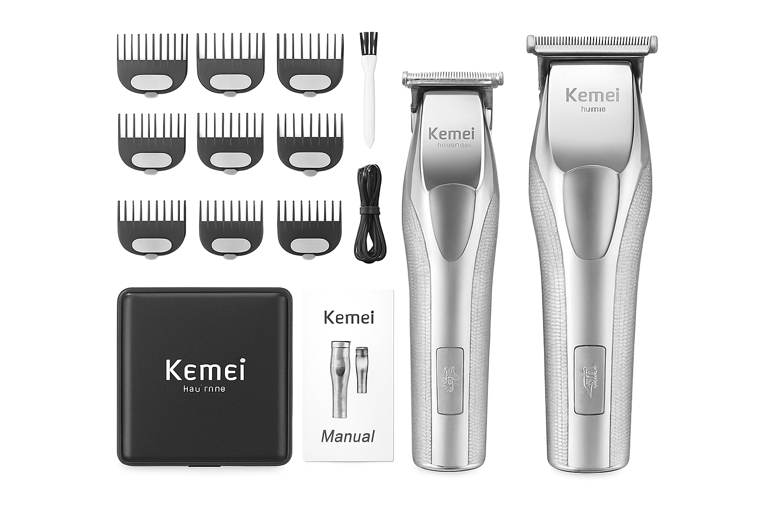 Professionele haartrimmerset met DLC-mes en basisstation