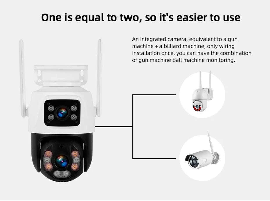 KERUI 8CH NVR Dual-Lens WiFi Security Camera System-NVR AND 4PCS CAM / United States / 500g