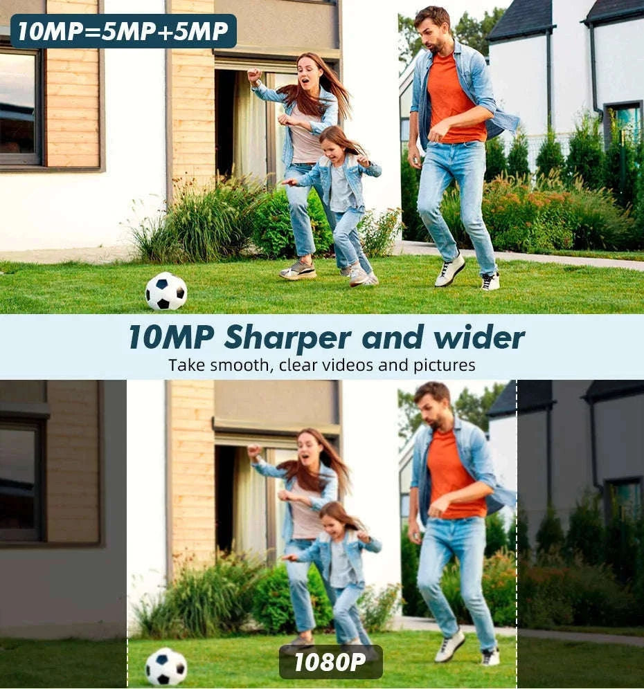 KERUI Outdoor IP Camera 5K Dual Lens PTZ Security Camera-5K With 32GB Card / EU Plug