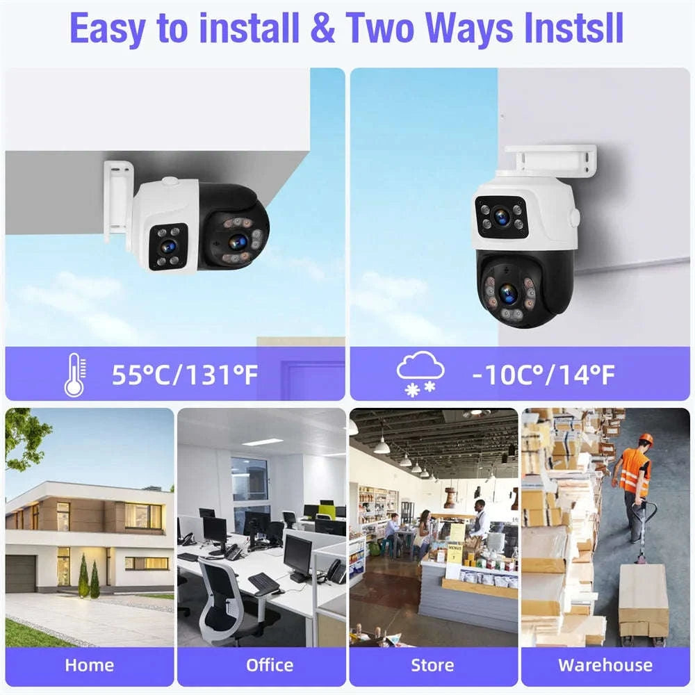 KERUI PoE 8-Channel Security Camera System with 6MP Dual Lens-None / United States