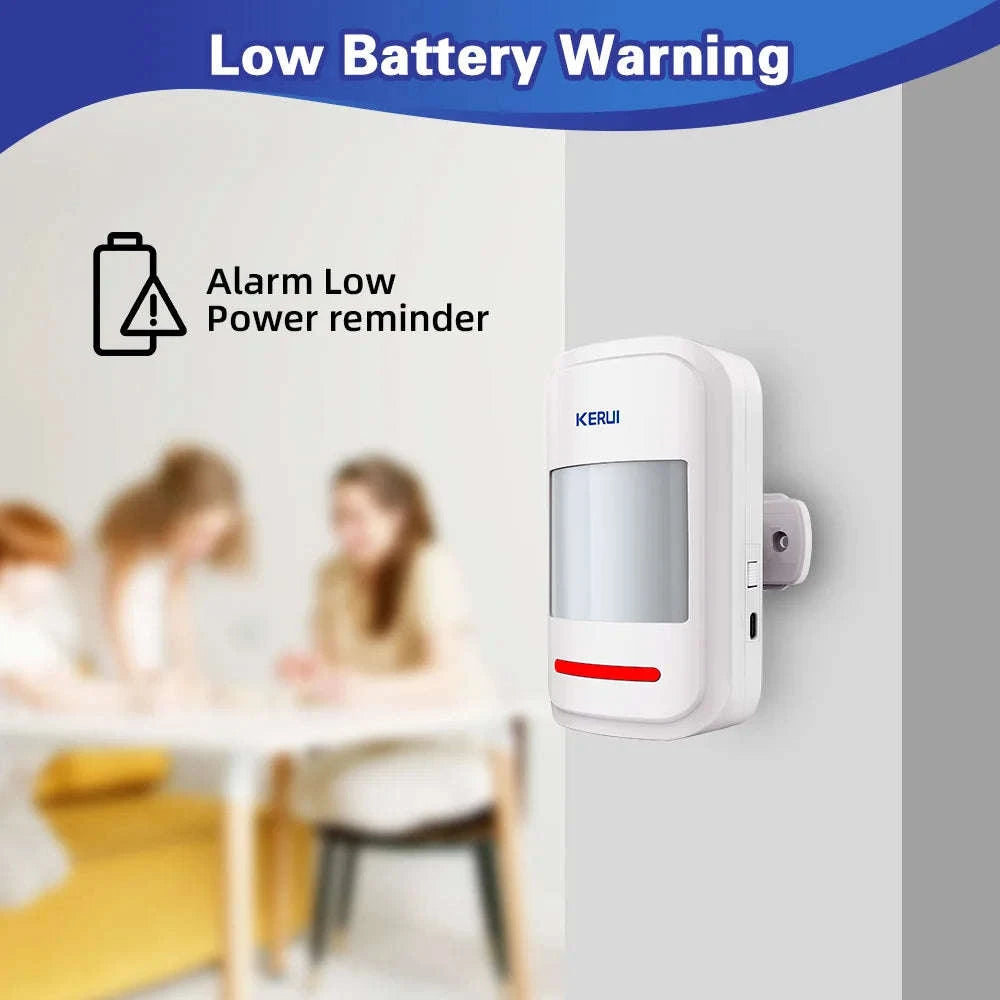 KERUI Wireless PIR Motion Sensor Alarm with Remote, 433MHz-1 PIR Alarm 1 Remote / United States