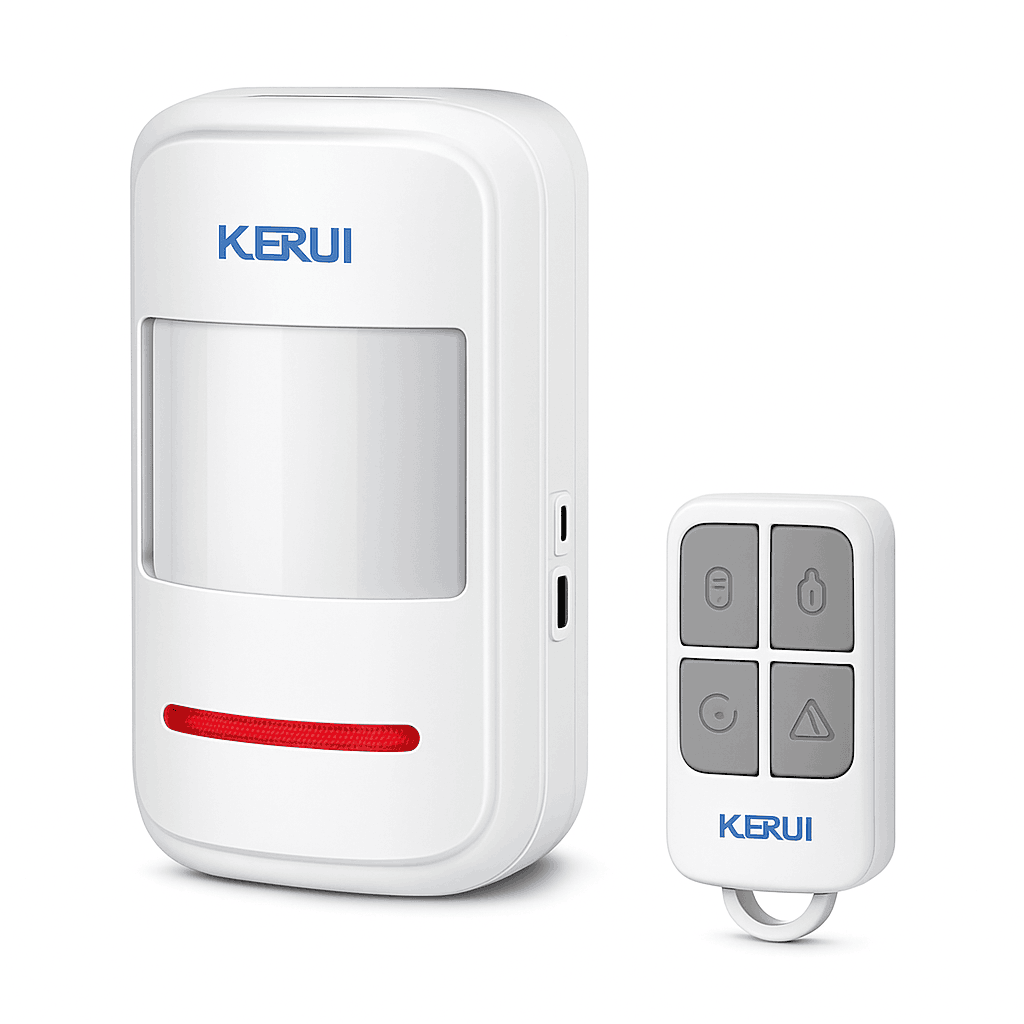 KERUI Wireless PIR Motion Sensor Alarm with Remote, 433MHz-1 PIR Alarm 1 Remote / United States