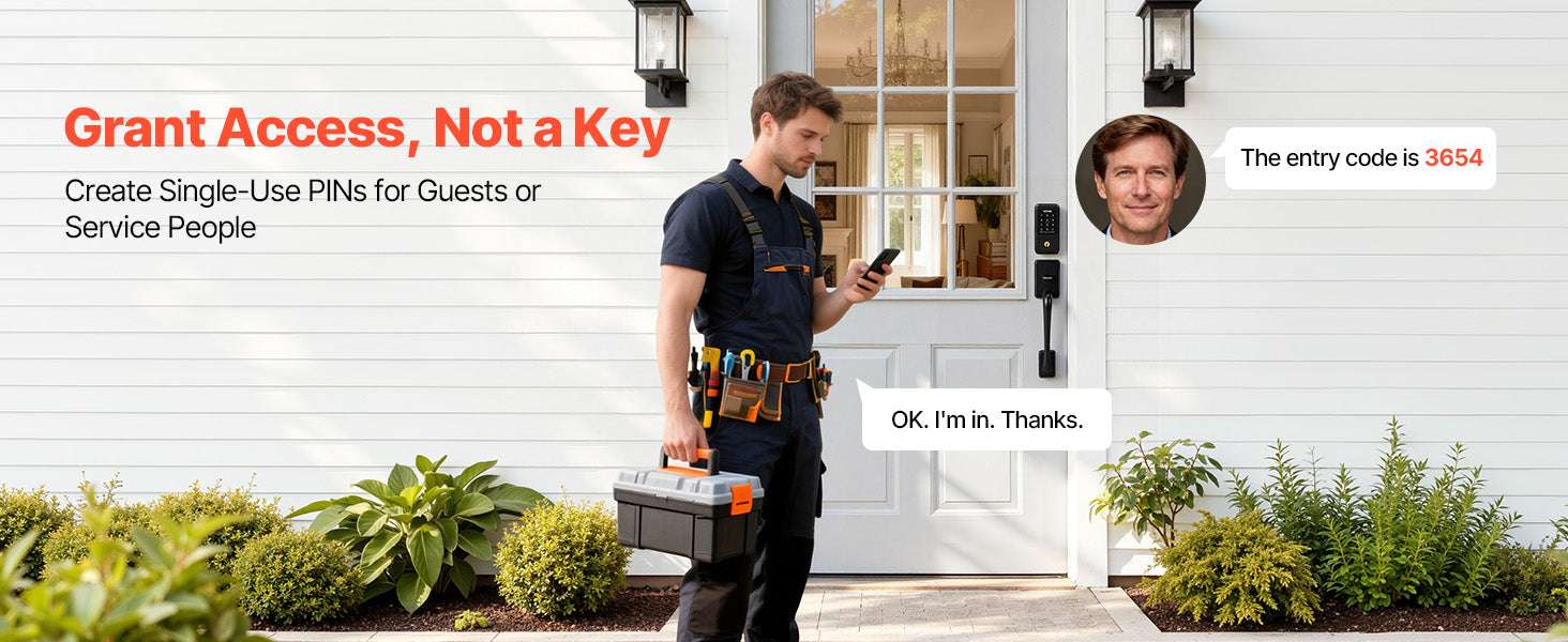 Keyless Entry Door Lock with Keypad, Auto-Lock & 100 User Codes-Black / United States