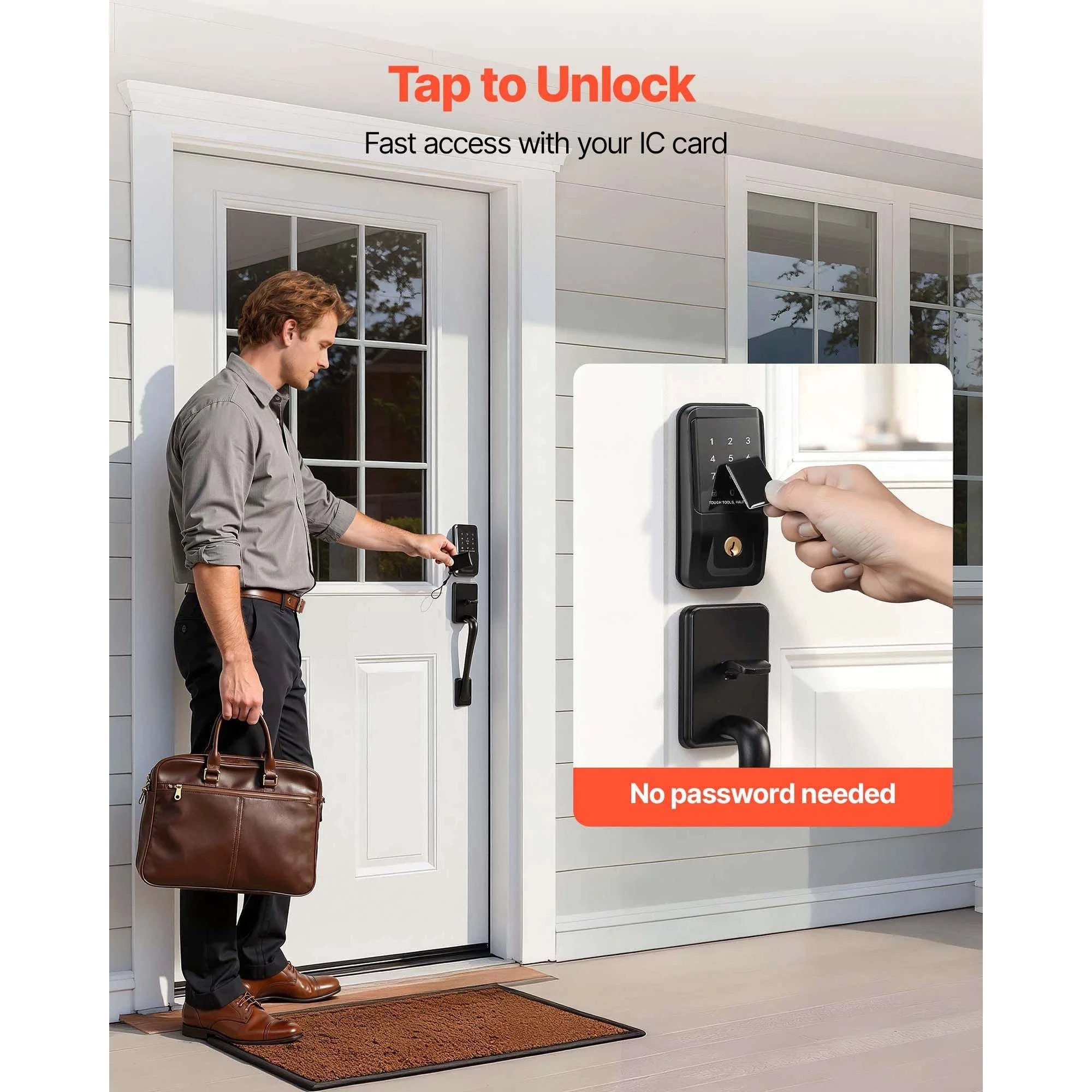 Keyless Entry Door Lock with Keypad, Auto-Lock & 100 User Codes-Black / United States