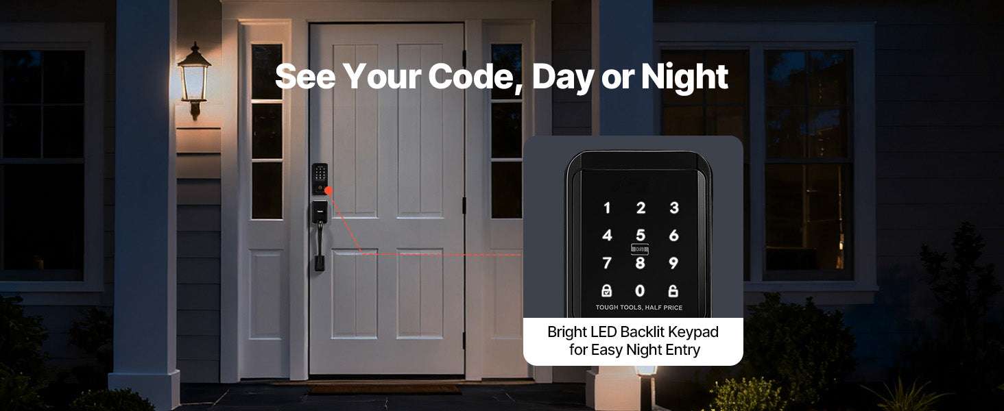 Keyless Entry Door Lock with Keypad, Auto-Lock & 100 User Codes-Black / United States