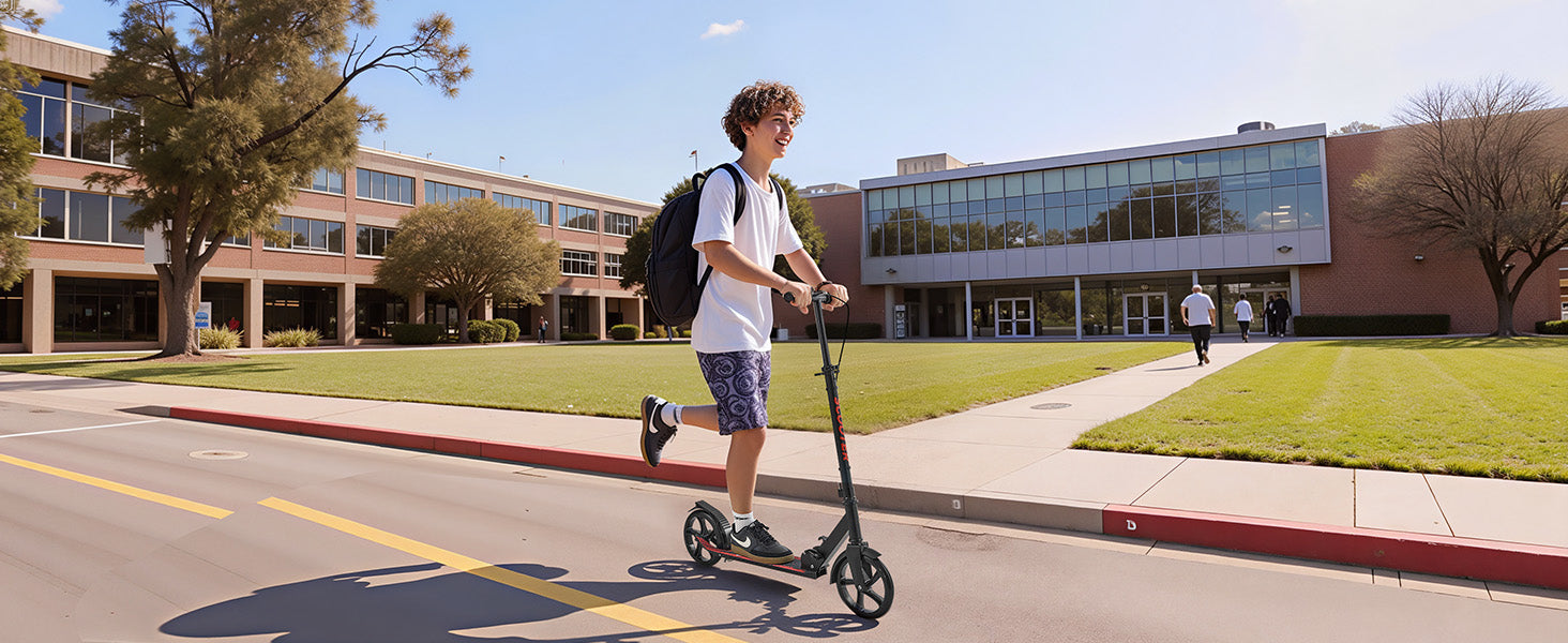 SucceBuy Kick Scooter for Kids Ages 8+ Teens & Adults 2-Wheel Toddler Scooter with Height Adjustable Handlebar for Boys & Girls