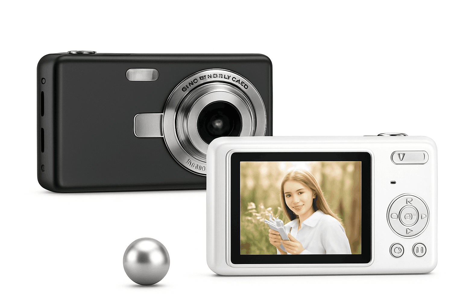 Kid CCD 1080P Digital Camera 96MP Autofocus Vlogging Camera 16X Zoom Video Camcorder 2.4 Inch IPS Screen for Adult Photography-Gray (standard)