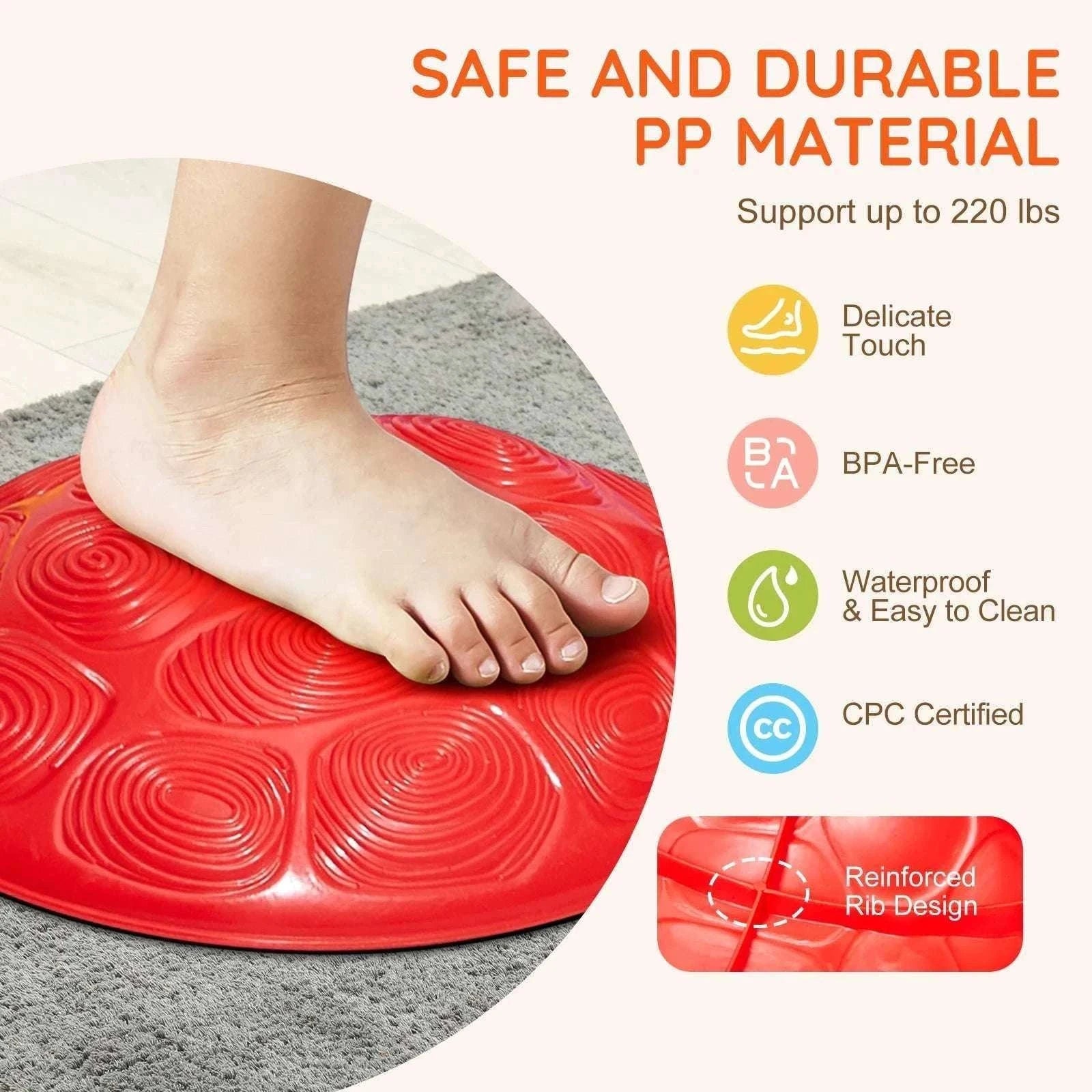 Kids Balance Stepping Stones Set with Non-Slip Design (6 PCS)-6PCS / spain