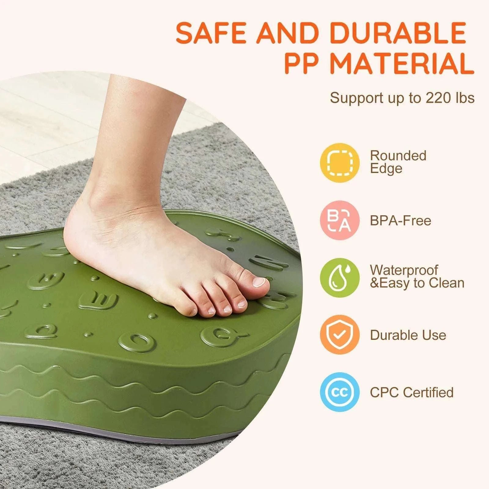 Kids Balance Stepping Stones Set with Non-Slip Grip (5 or 6 PCS)-5pcs / United States