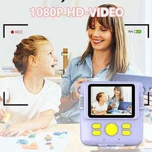 Kids Camera Instant Print with 1080P Video and 32GB Card-ABS681-Blue 32G