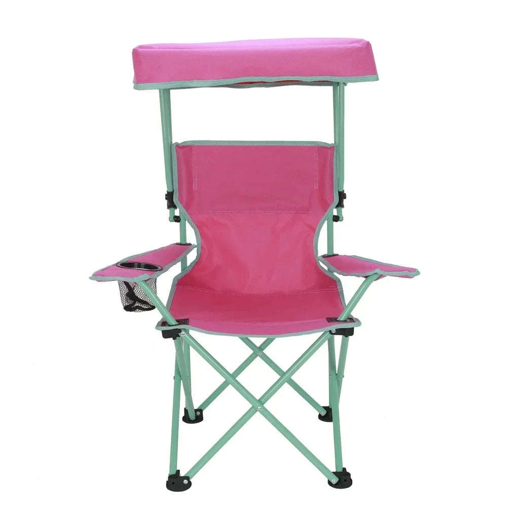 Kids Canopy Camp Chair with Safety Lock & Adjustable Sunshade-United States