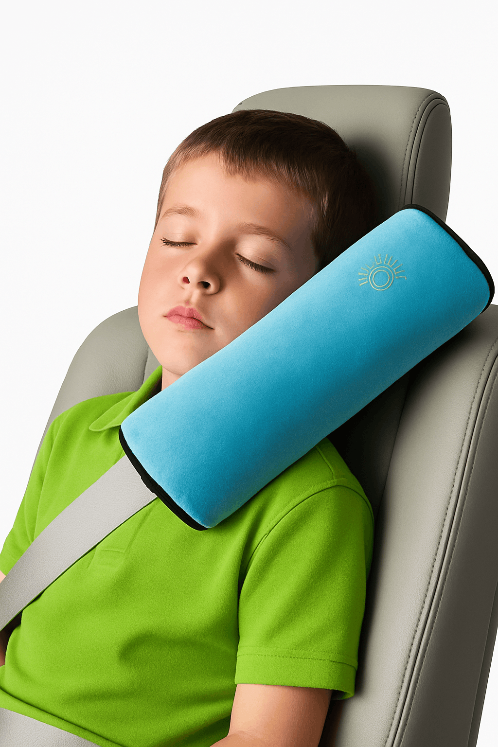 Kids Car Seat Belt Pillow Cushion for Softer Travel-Blue 1pc