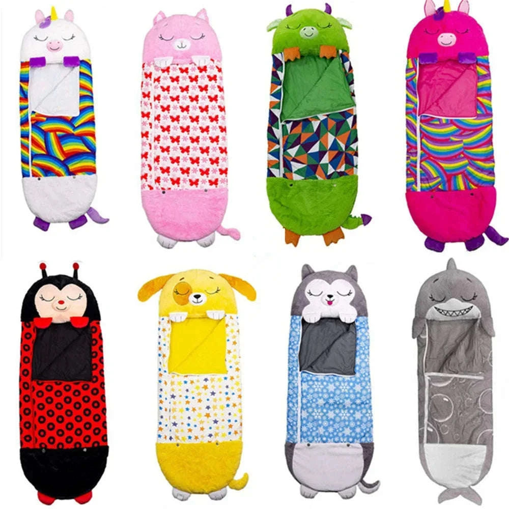 Kids Cartoon Animal Sleeping Bag-pink cat / 180x70cm