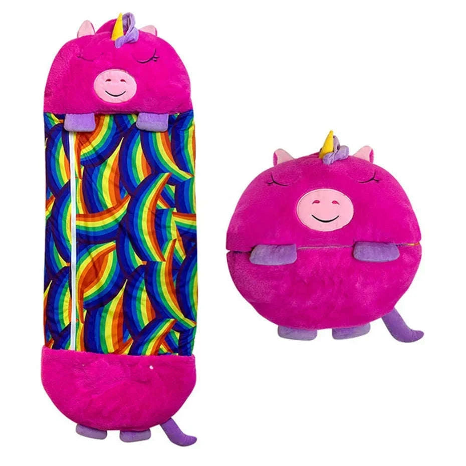 Kids Cartoon Animal Sleeping Bag-pink cat / 180x70cm