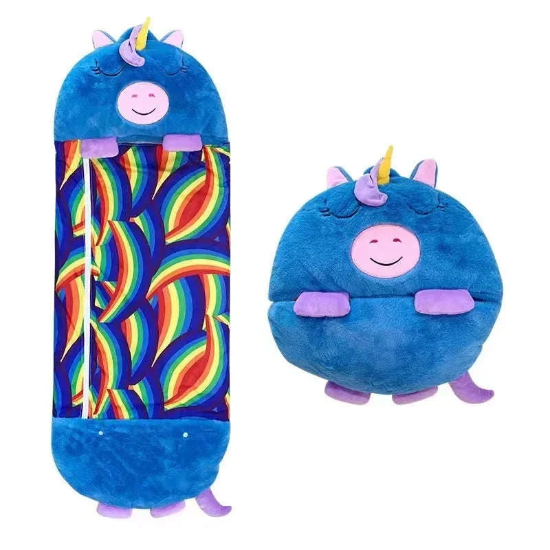 Kids Cartoon Animal Sleeping Bag-pink cat / 180x70cm