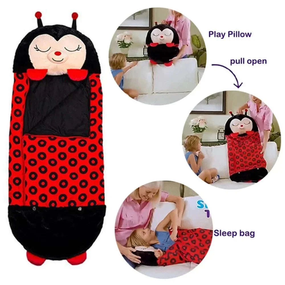 Kids Cartoon Animal Sleeping Bag-pink cat / 180x70cm