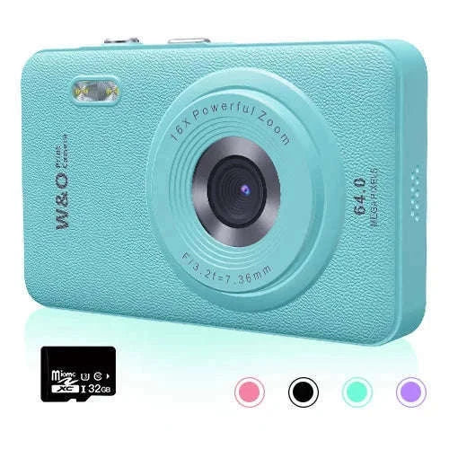 Kids Digital Camera 1080P with 16X Zoom and 32GB Card-PURPLE / United States