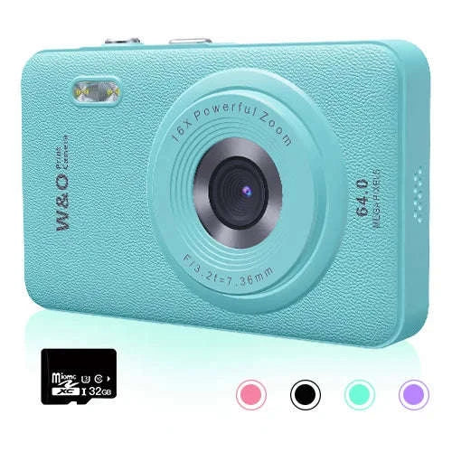 Kids Digital Camera 1080P with 16X Zoom and 32GB Card-PURPLE / United States