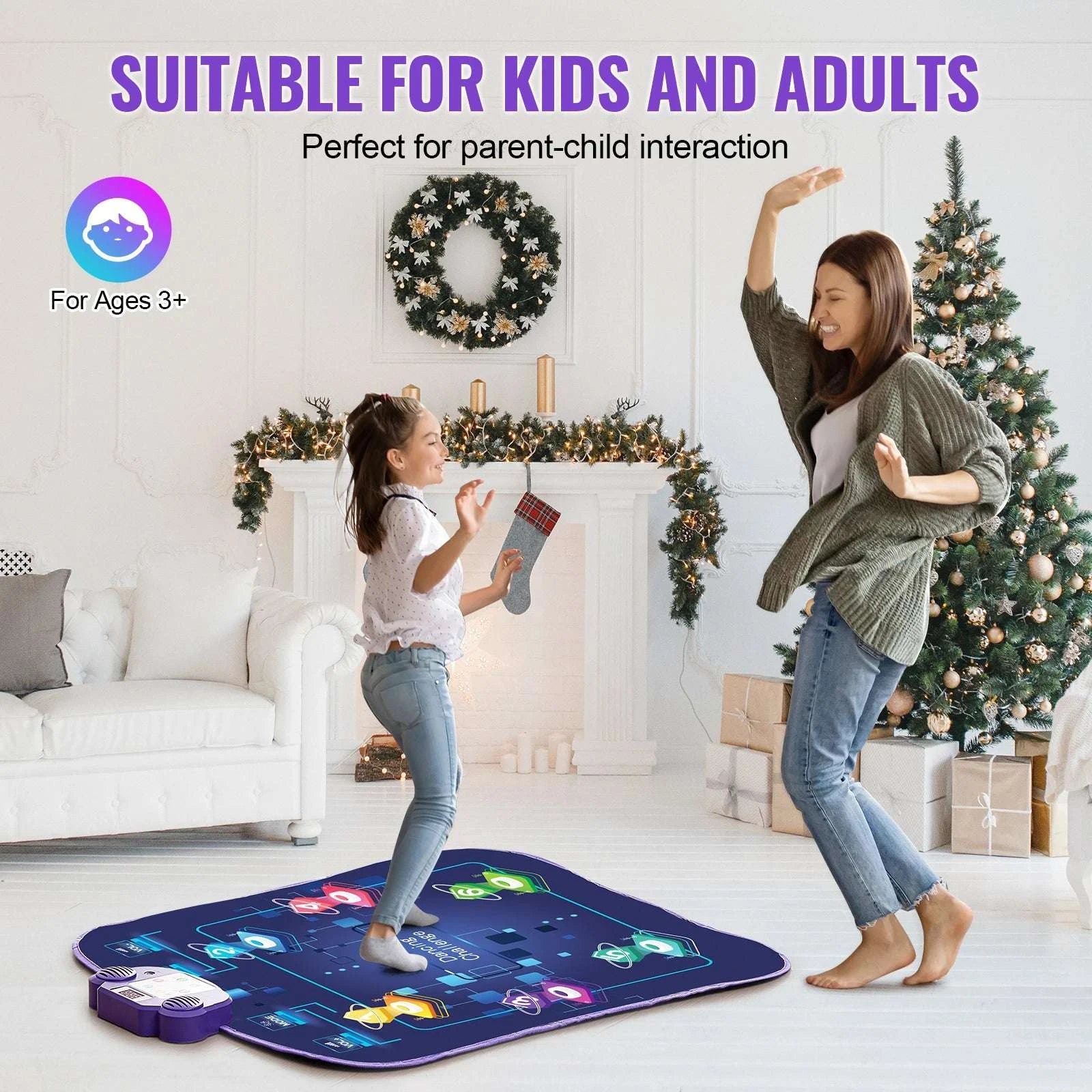 Kids Electronic Dance Mat with Bluetooth & 5 Play Modes-6-Button / United States