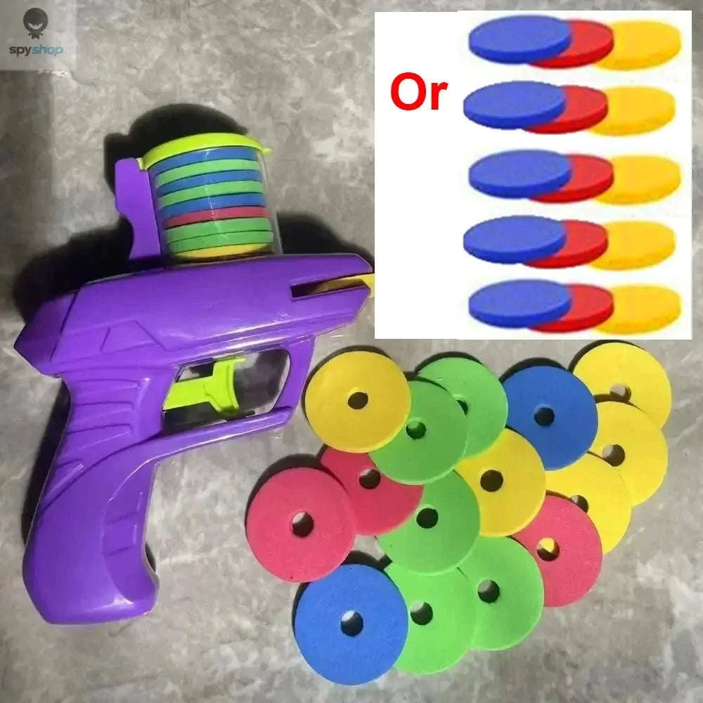 Kids Foam Disc Launcher Toy – Safe Outdoor Fun and Skill-Building Play-PURPLE
