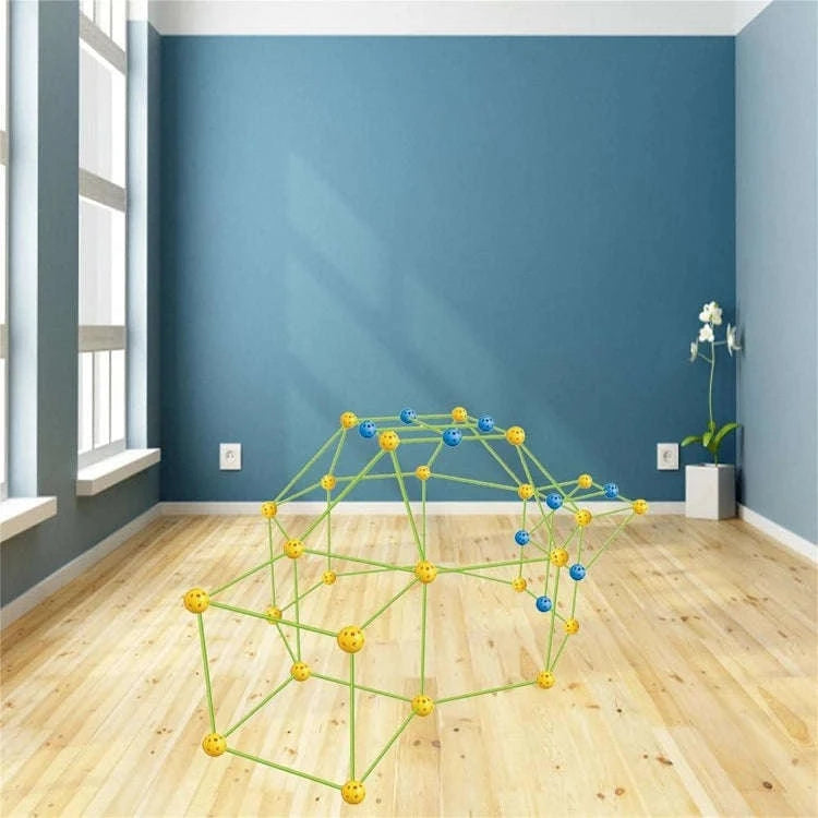 Kids Fort Building Blocks Kit-110balls 200rods