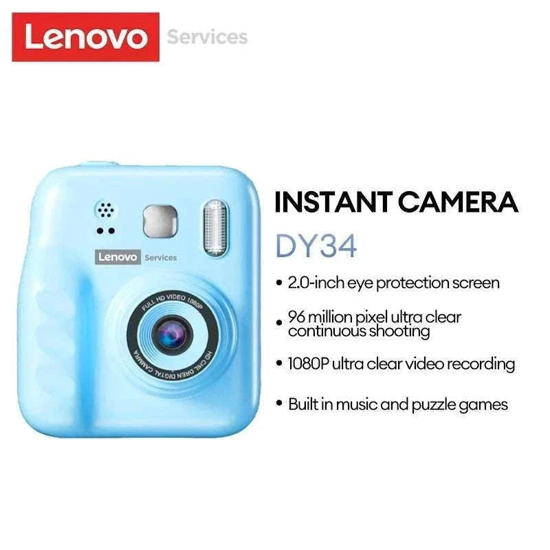 Kids Instant Print Camera 1080P Dual Lens with 32GB Card-Pink