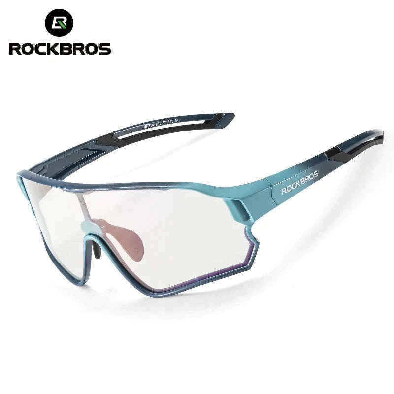 Kids Photochromic Cycling Sunglasses UV400 Protective Sports Eyewear-SP314-03 / Photochromic Lens