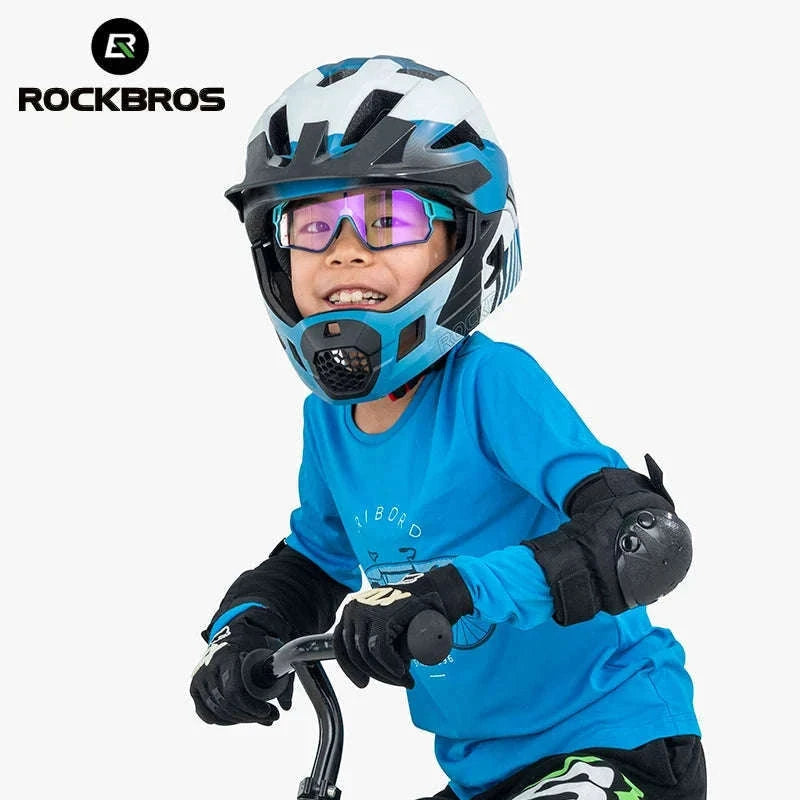 Kids Photochromic Cycling Sunglasses UV400 Protective Sports Eyewear-SP314-03 / Photochromic Lens