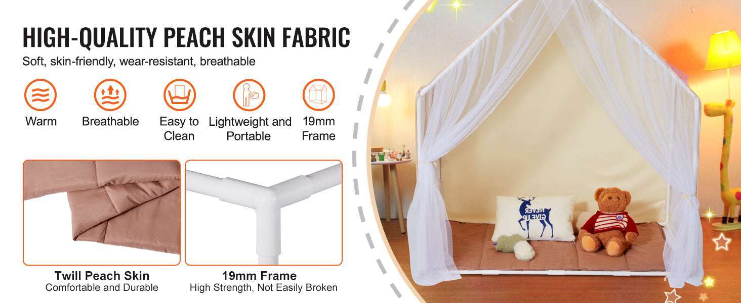 Kids Play Tent with Mat & Light – Indoor Outdoor Yurt for Ages 1–5-france