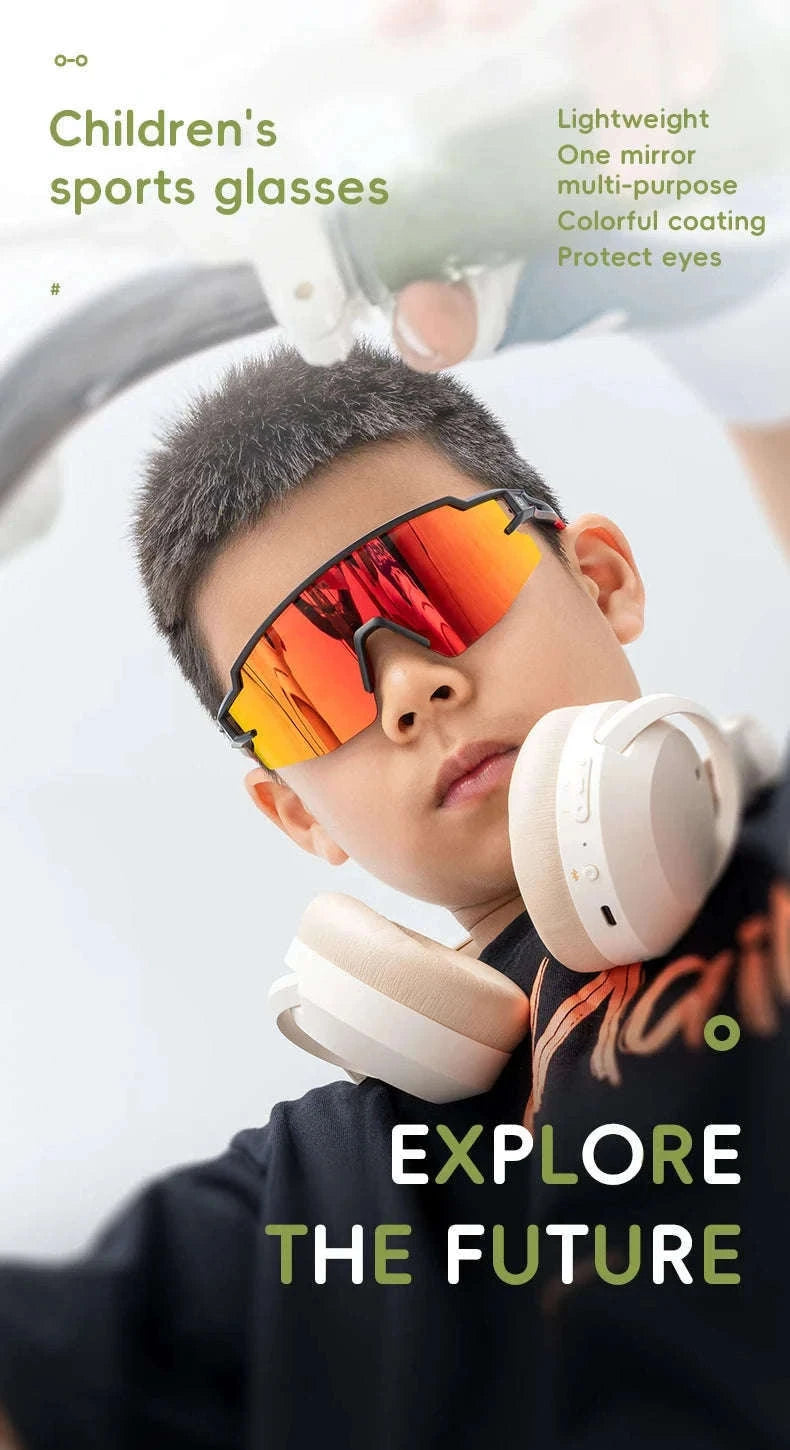 Kids Polarized Cycling Sunglasses with TR90 Frame Non-Slip Fit-14110021005 / Polarized Lens