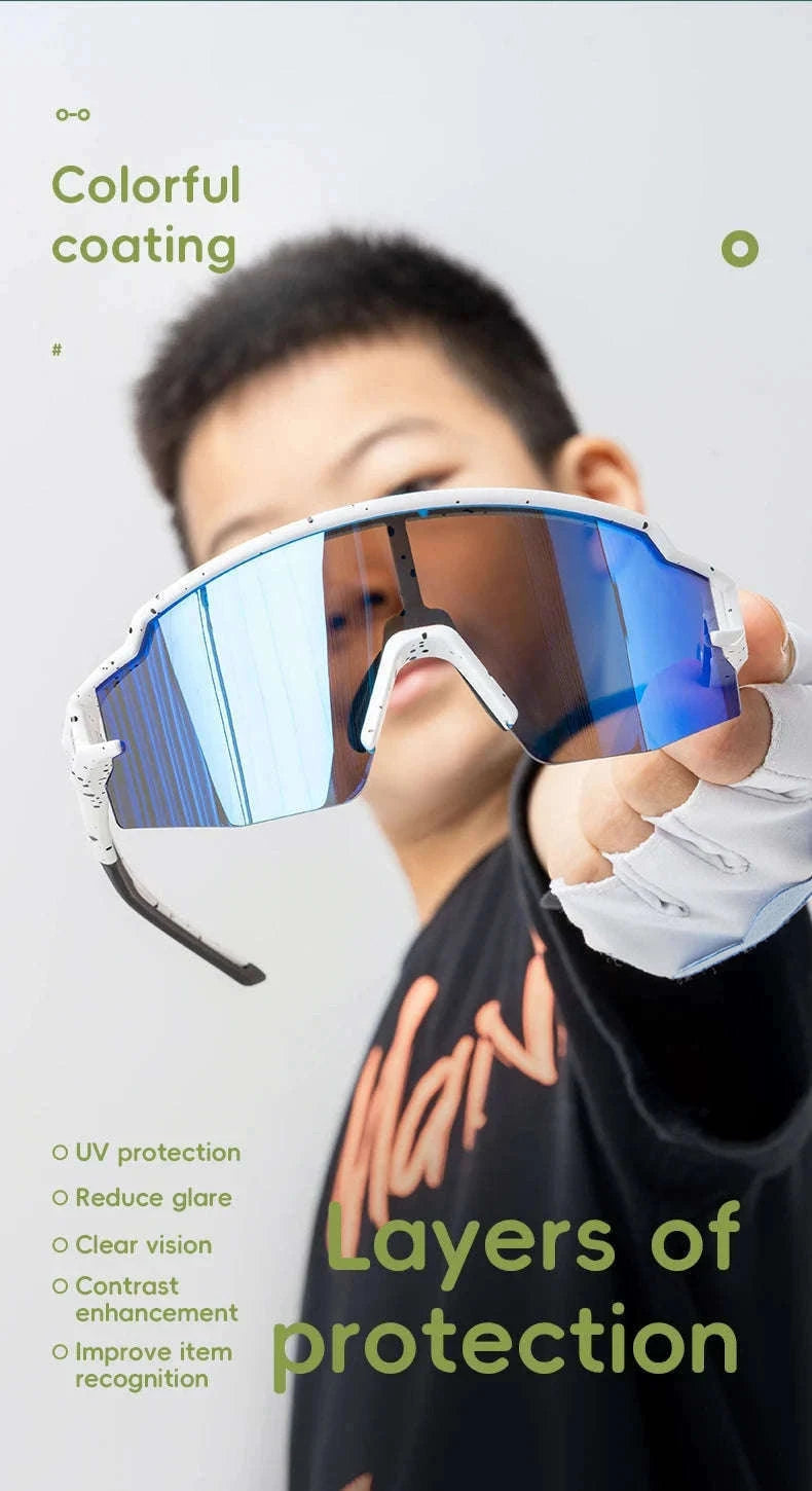 Kids Polarized Cycling Sunglasses with TR90 Frame Non-Slip Fit-14110021005 / Polarized Lens