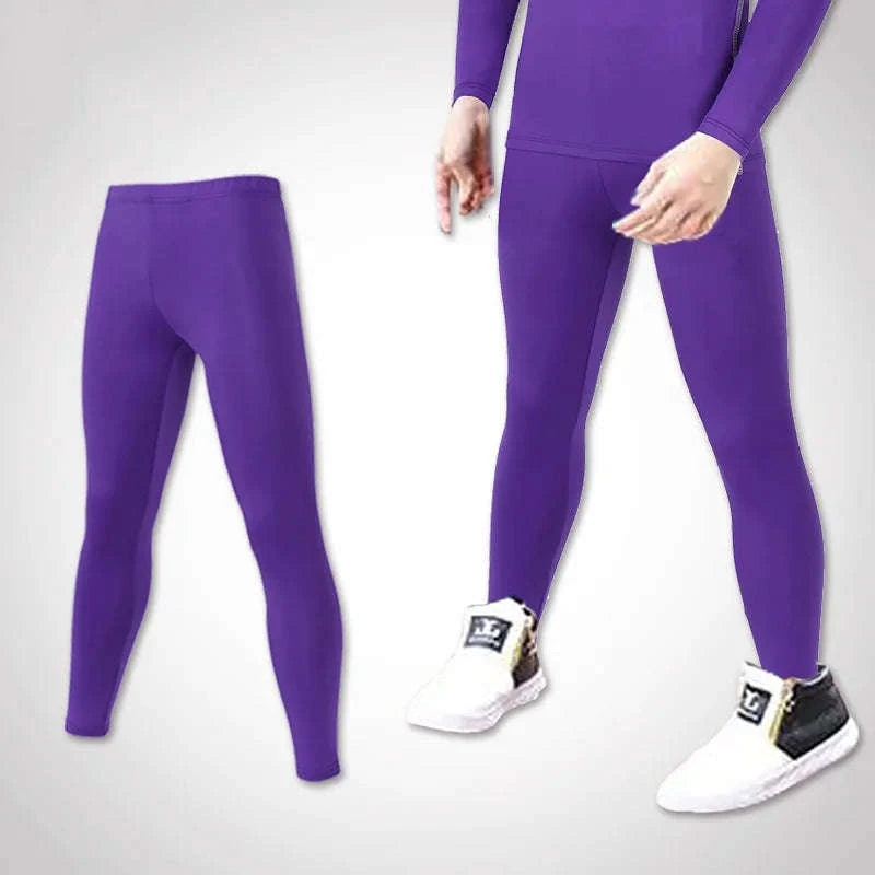 Kids Running Tights for Sports and Fitness-Sky Blue / Adults S