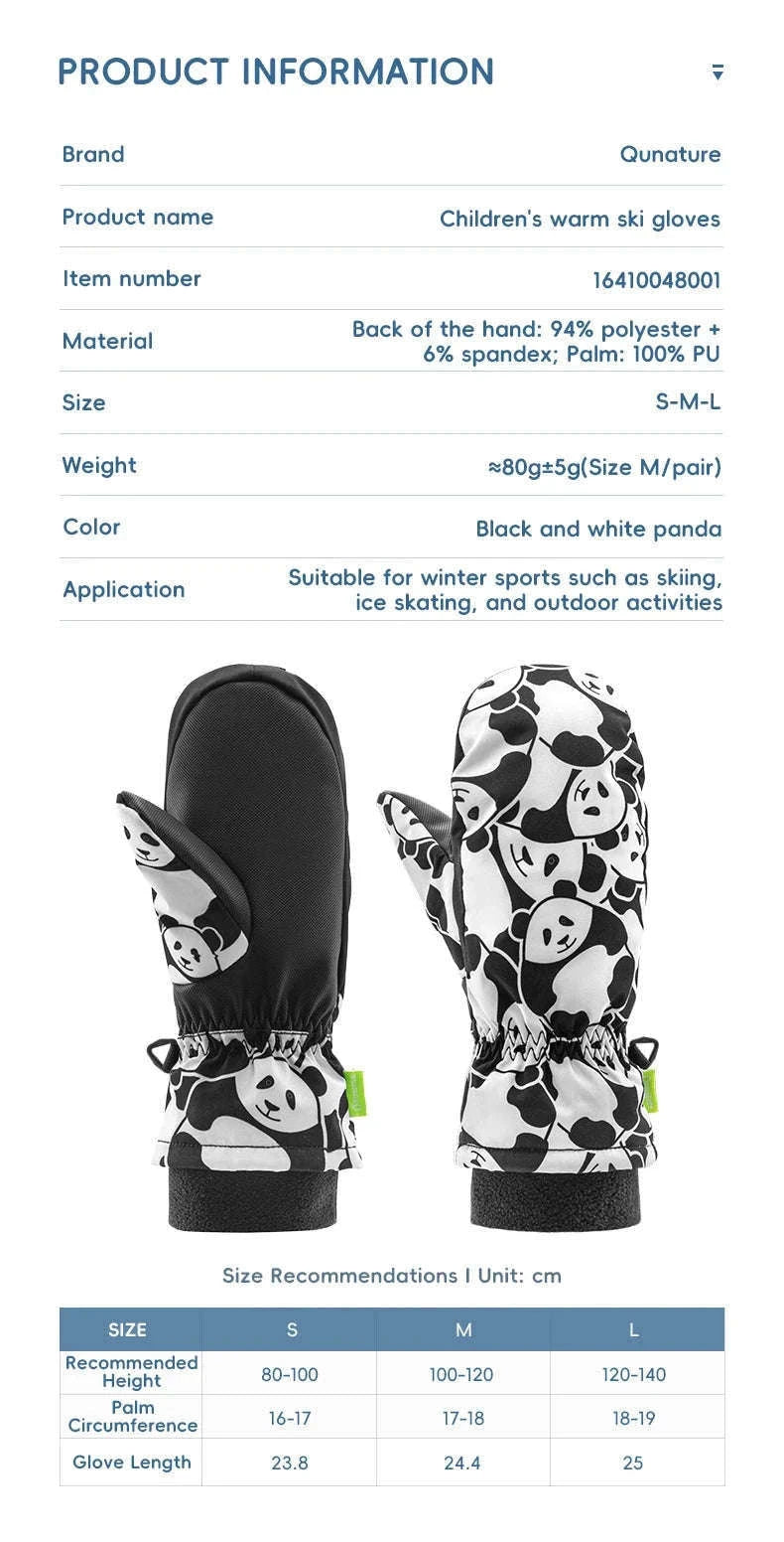 Kids Winter Ski Gloves Waterproof Non-Slip Touchscreen Warm Gloves-014-S349 / L