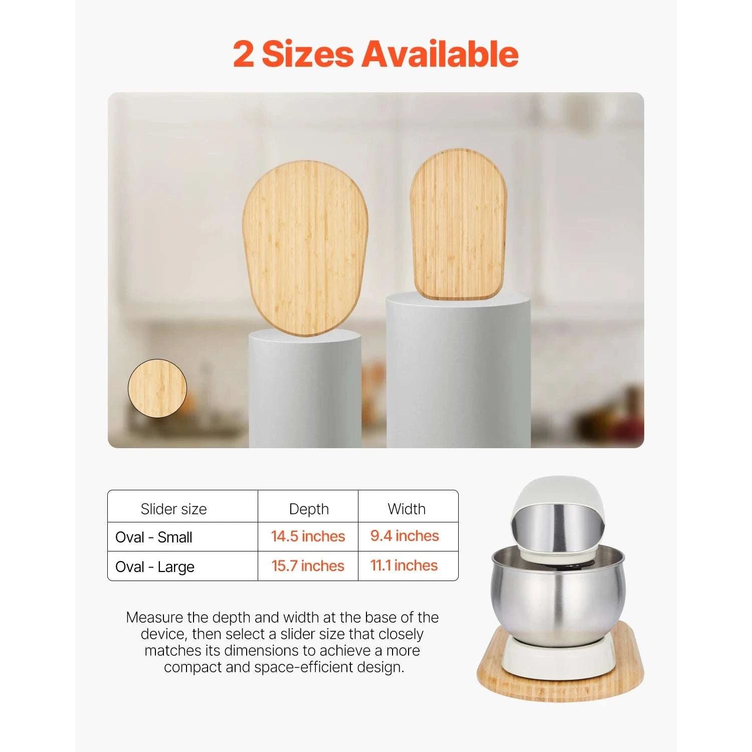 Kitchen Appliance Sliding Tray for Mixers & Blenders (Up to 40 lbs)-14.5 x 9.4 in / CZECH REPUBLIC