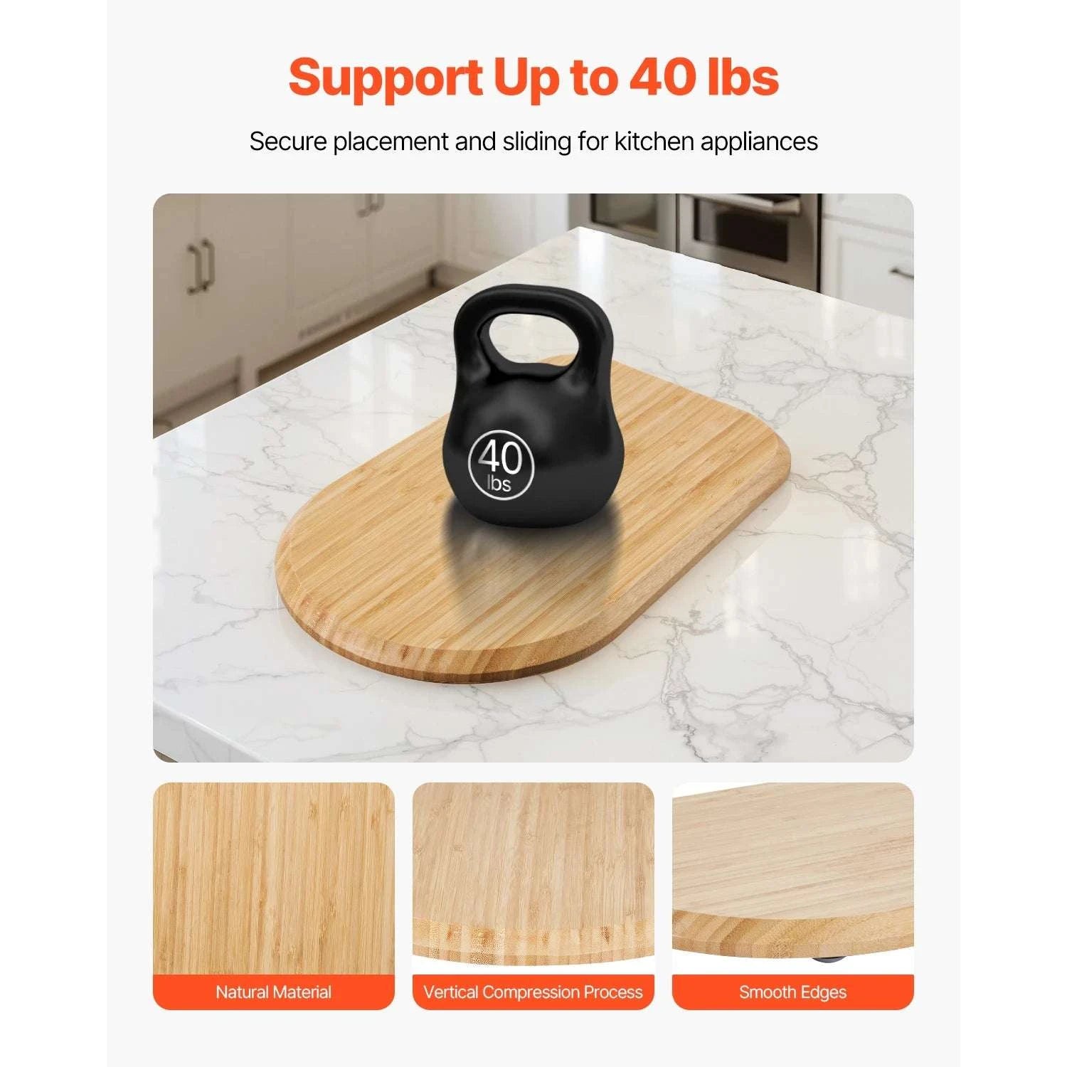 Kitchen Appliance Sliding Tray for Mixers & Blenders (Up to 40 lbs)-14.5 x 9.4 in / CZECH REPUBLIC