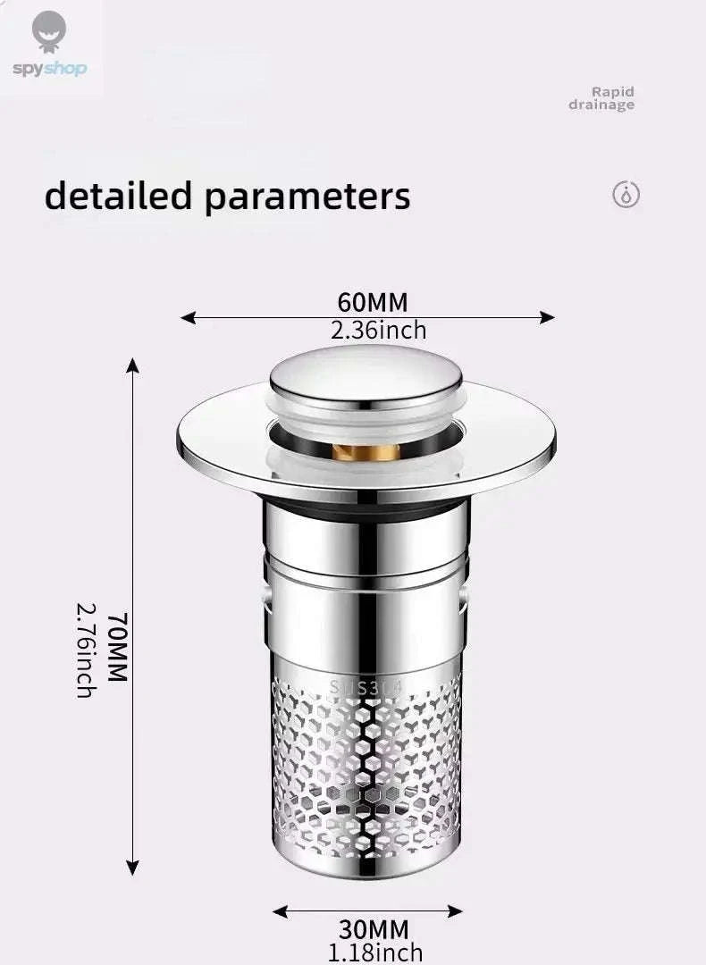 Kitchen Pop‑up Drain Filter – Easy Press Design and Clog Prevention-Split type 2PCS