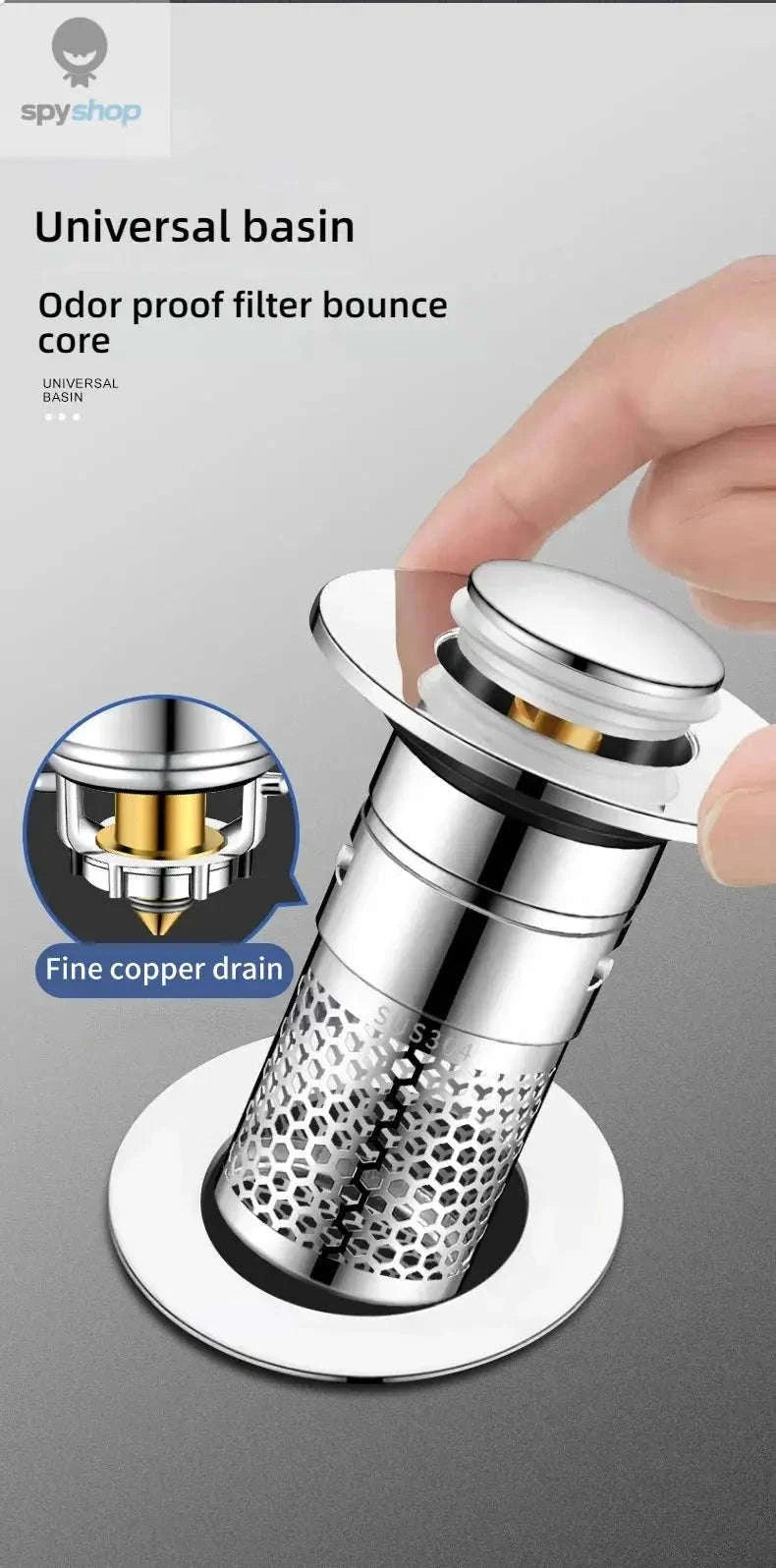 Kitchen Pop‑up Drain Filter – Easy Press Design and Clog Prevention-Split type 2PCS